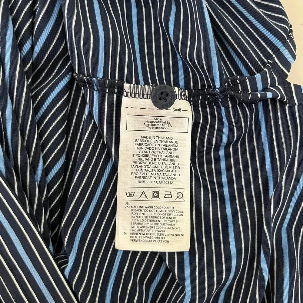 Adidas Mens 2XL Blue Striped Cold Springs Golf Country Club Polo Shirt